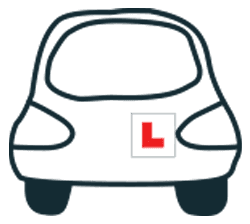 Car with learner L plate